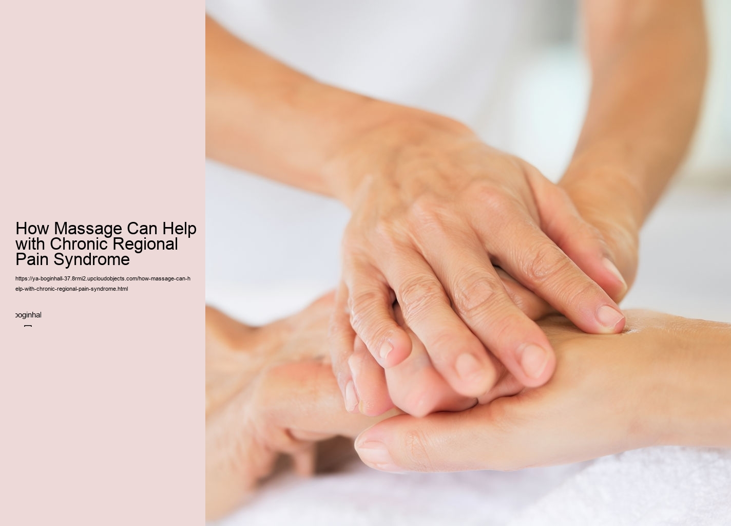 How Massage Can Help with Chronic Regional Pain Syndrome