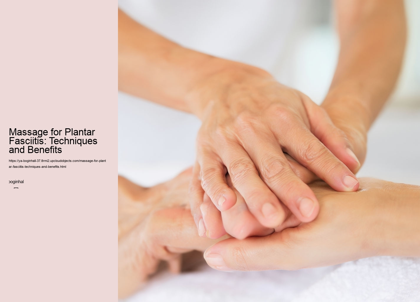 Massage for Plantar Fasciitis: Techniques and Benefits